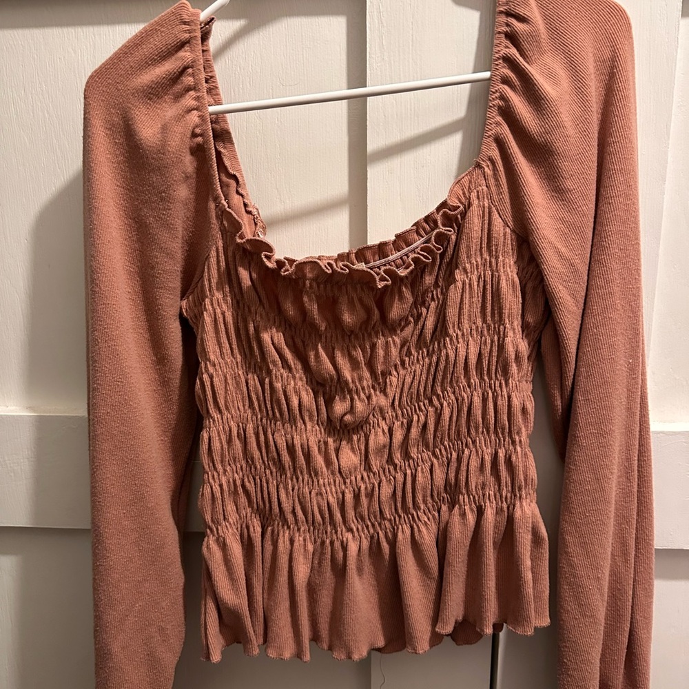 Women's altar’d Ruffled Smocked Top - Pink